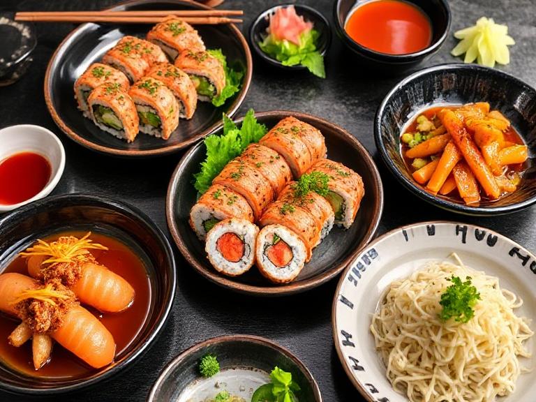 Sushi and Asian dishes