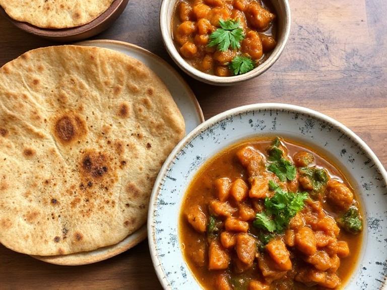 Ethiopian injera and stews