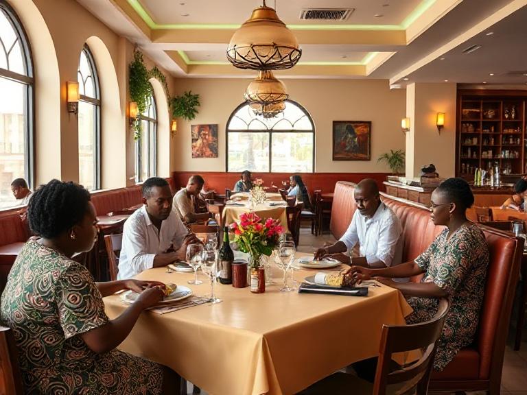 Restaurant with spacious family seating