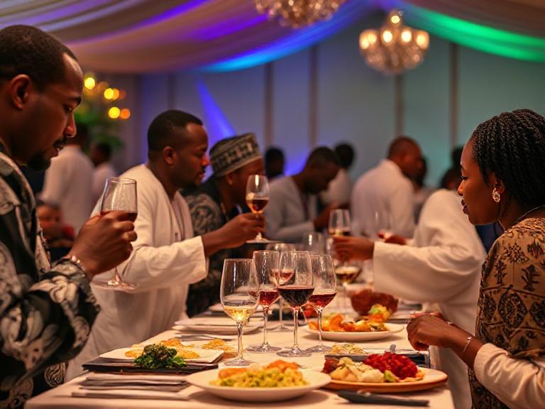 Indoor food tasting event