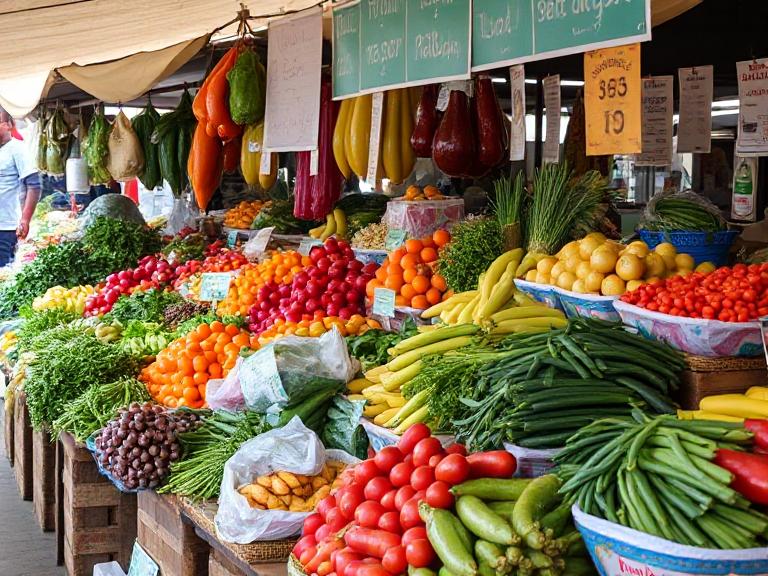 Colorful produce at Abuja market