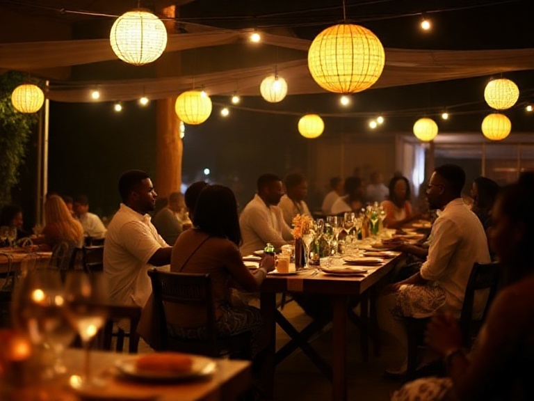 Pop-up dining event setup