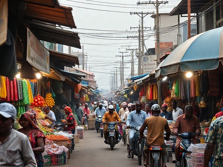 Busy Wuse Market scene